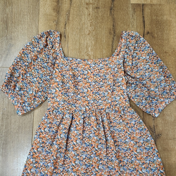 Code Mode women's puff sleeve floral mini dress XS coquette twee cottagecore - Picture 3 of 13